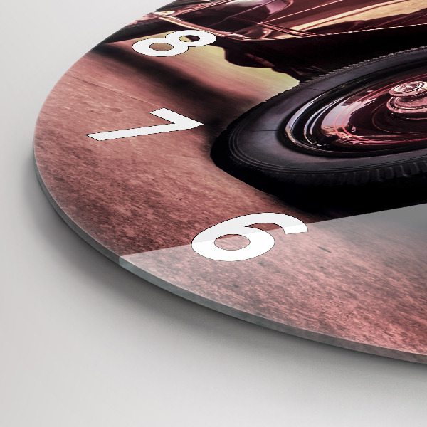 Reloj redondo pared Coche antiguo