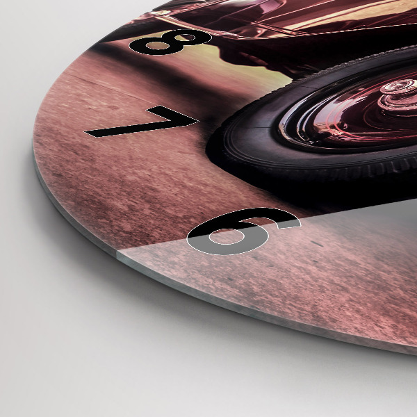 Reloj redondo pared Coche antiguo