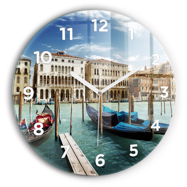 Reloj redondo pared Góndolas Venecia Italia