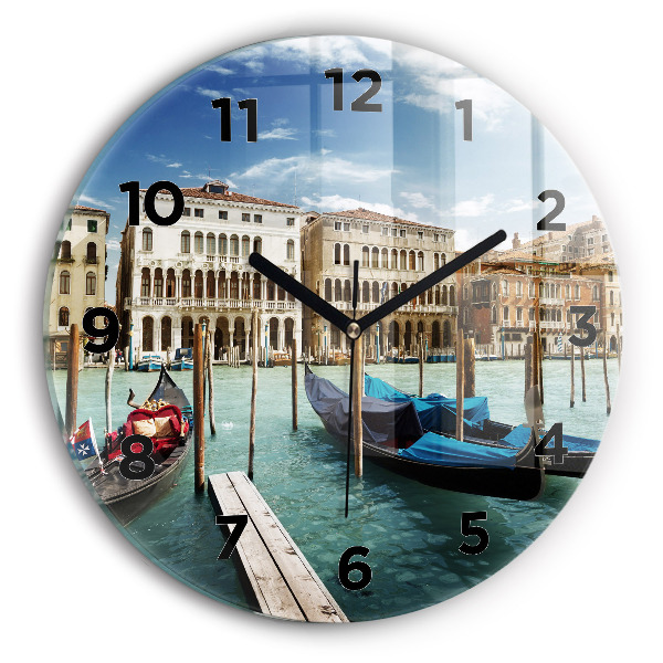 Reloj redondo pared Góndolas Venecia Italia