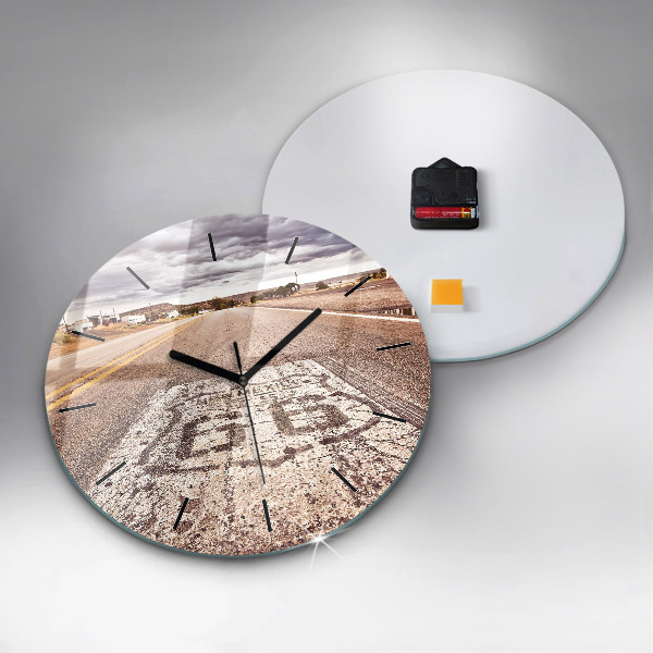 Reloj de cristal redondo Ruta 66 EE.UU.