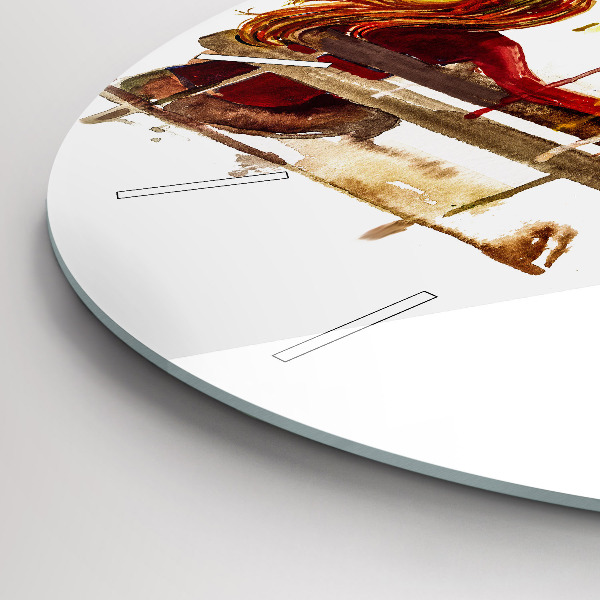 Reloj redondo pared Paisaje otoñal