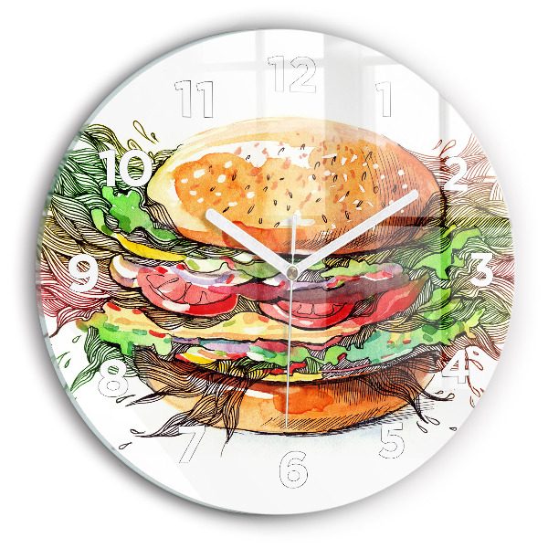 Reloj redondo pared Hamburguesa de queso XXL