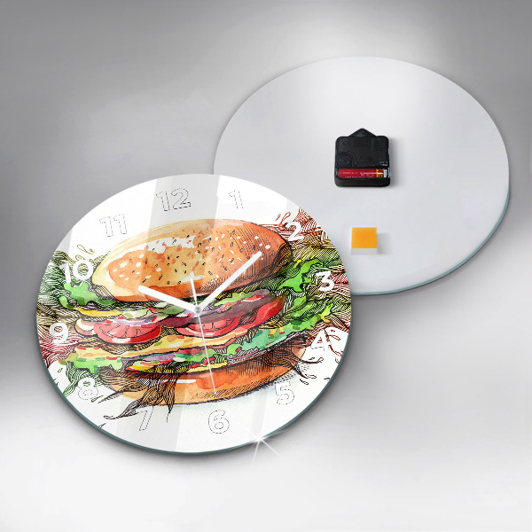 Reloj redondo pared Hamburguesa de queso XXL
