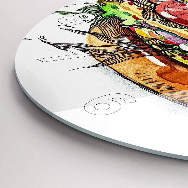 Reloj redondo pared Hamburguesa de queso XXL