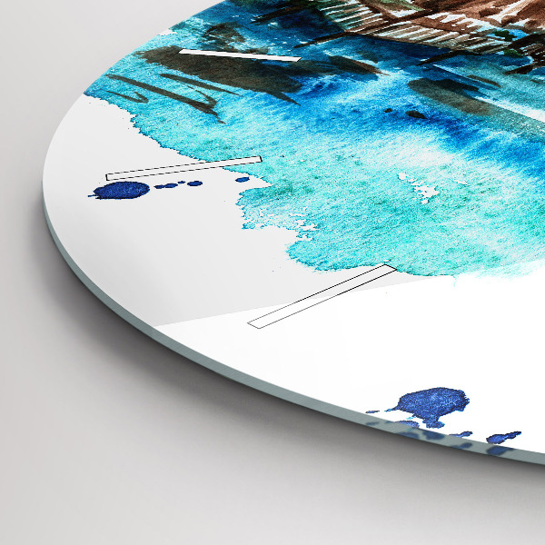 Reloj redondo pared Cuadro isla desierta