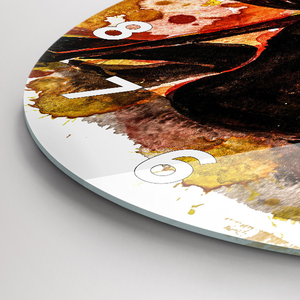 Reloj de cristal redondo Amor y una pareja de enamorados