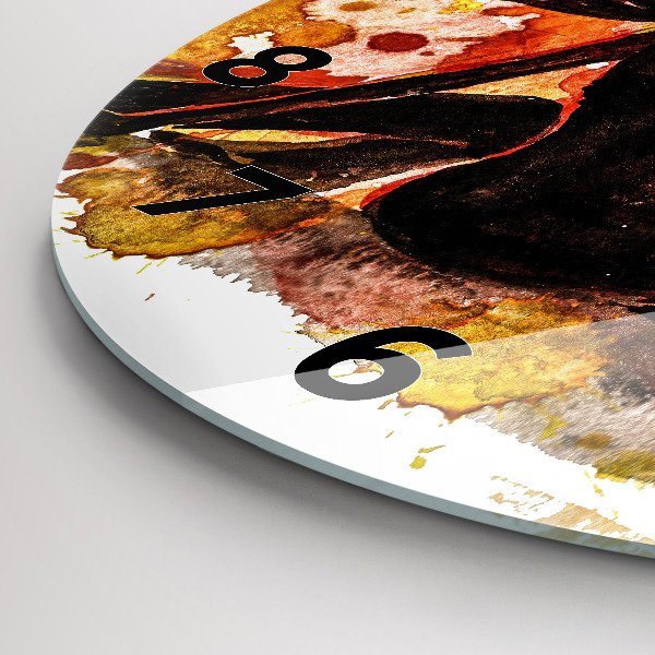 Reloj de cristal redondo Amor y una pareja de enamorados