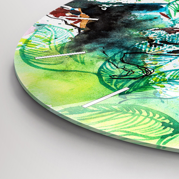 Reloj redondo pared Tucán en la hierba