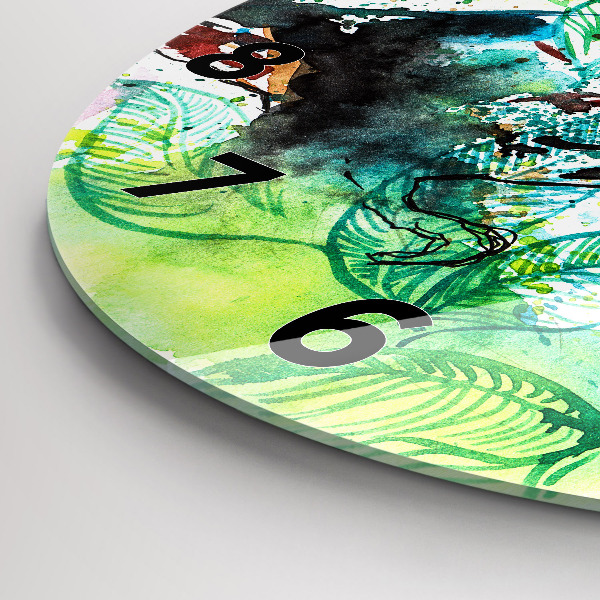 Reloj redondo pared Tucán en la hierba