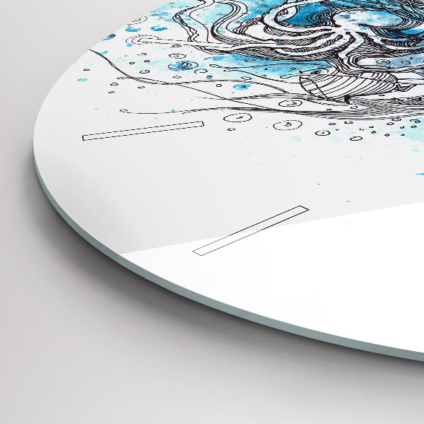 Reloj redondo pared Vida submarina de peces