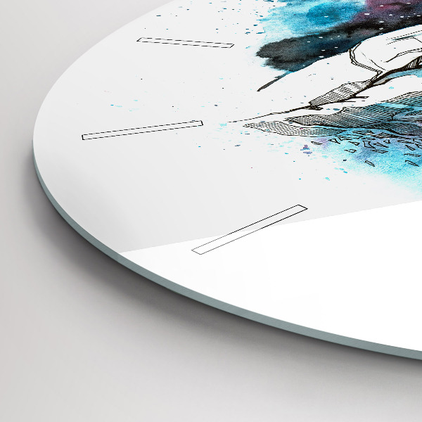 Reloj de cristal redondo Astronauta abstracto