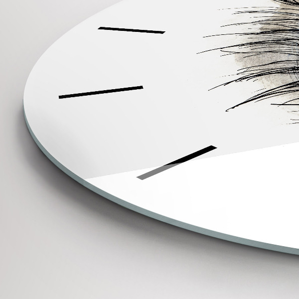 Reloj de pared redondo Girasol en el ojo