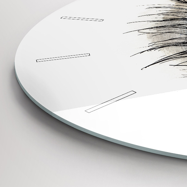 Reloj de pared redondo Girasol en el ojo