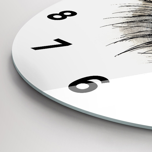 Reloj de pared redondo Girasol en el ojo