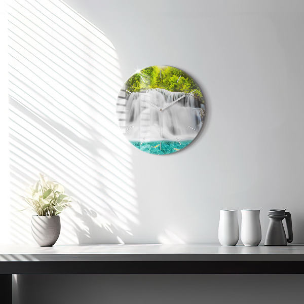 Reloj de cristal redondo Cascada en Tailandia