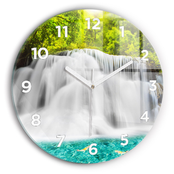 Reloj de cristal redondo Cascada en Tailandia