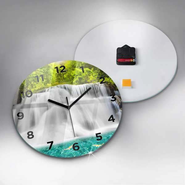 Reloj de cristal redondo Cascada en Tailandia