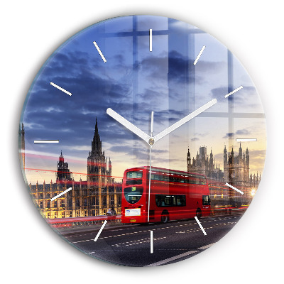 Reloj de pared redondo Autobús rojo de Londres