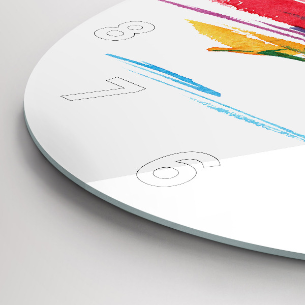 Reloj de pared redondo Ilustración de un corredor