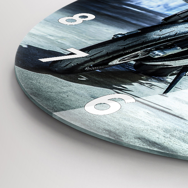 Reloj redondo pared Moto en un callejón