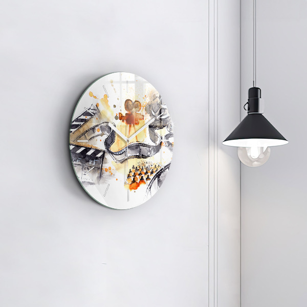 Reloj de cristal redondo Cámara cinematográfica