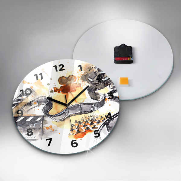 Reloj de cristal redondo Cámara cinematográfica