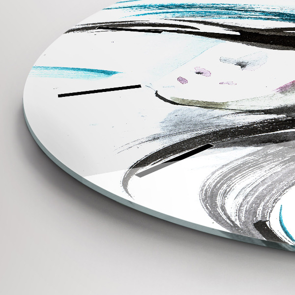 Reloj redondo pared Caballo y mujer abstractos