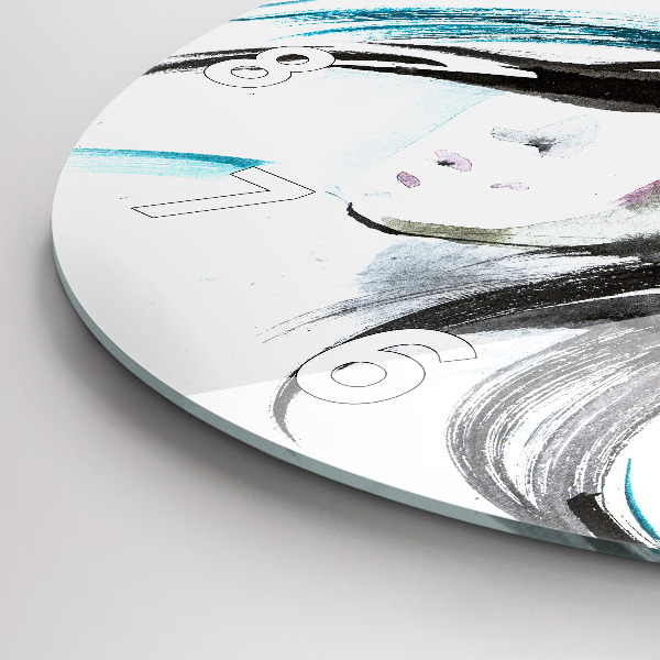 Reloj redondo pared Caballo y mujer abstractos