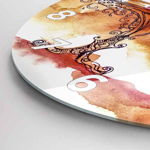 Reloj redondo pared Mujer bebiendo té