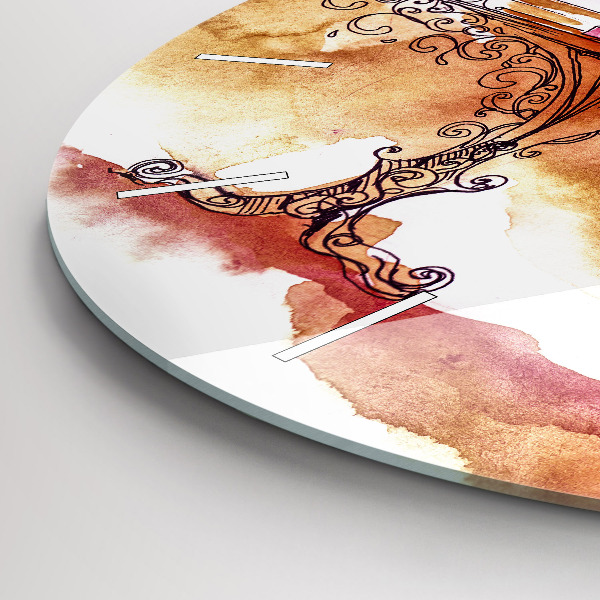 Reloj redondo pared Mujer bebiendo té