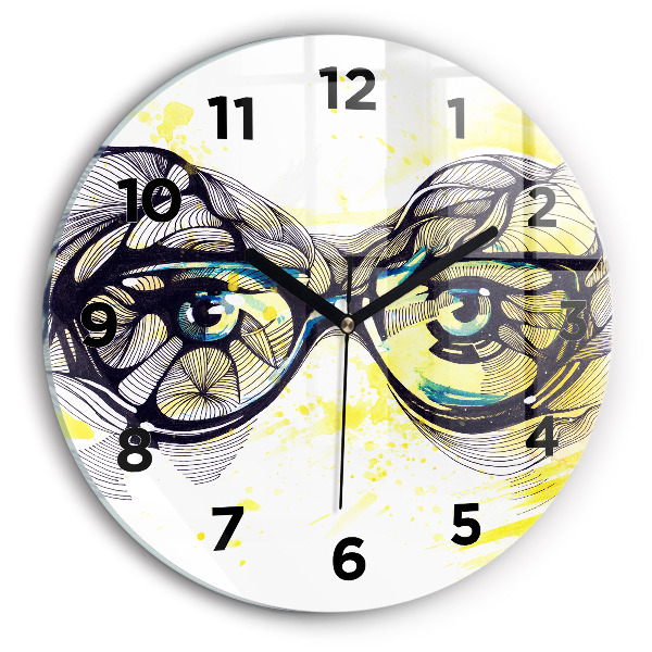 Reloj de cristal redondo Gafas