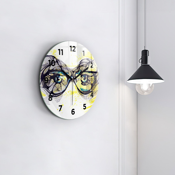 Reloj de cristal redondo Gafas