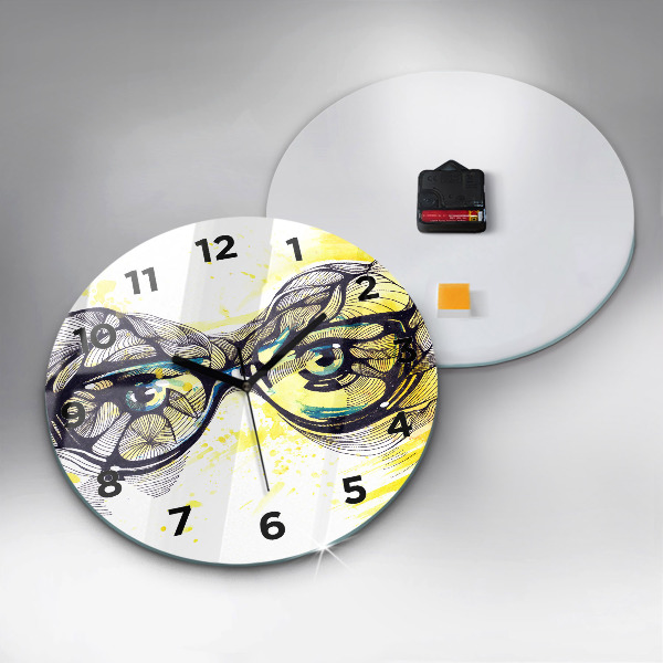 Reloj de cristal redondo Gafas