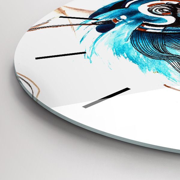 Reloj de pared redondo Ilustración de auriculares