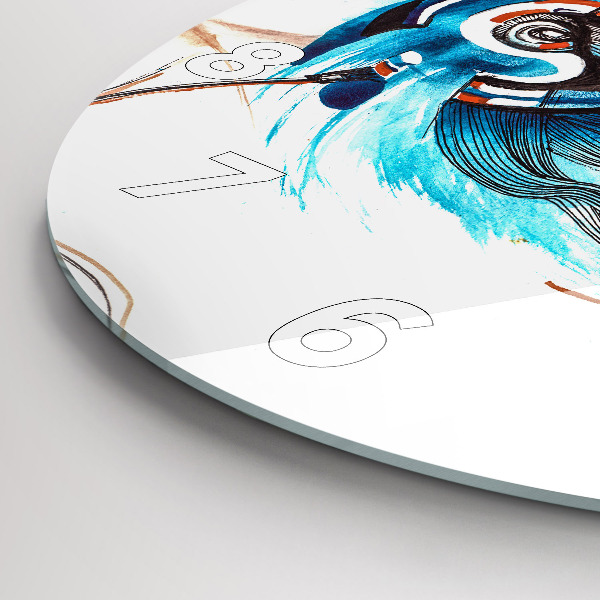 Reloj de pared redondo Ilustración de auriculares