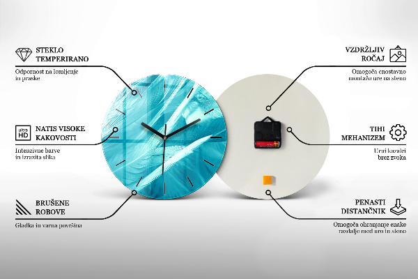 Reloj redondo pared Abstracción de pájaro y primavera