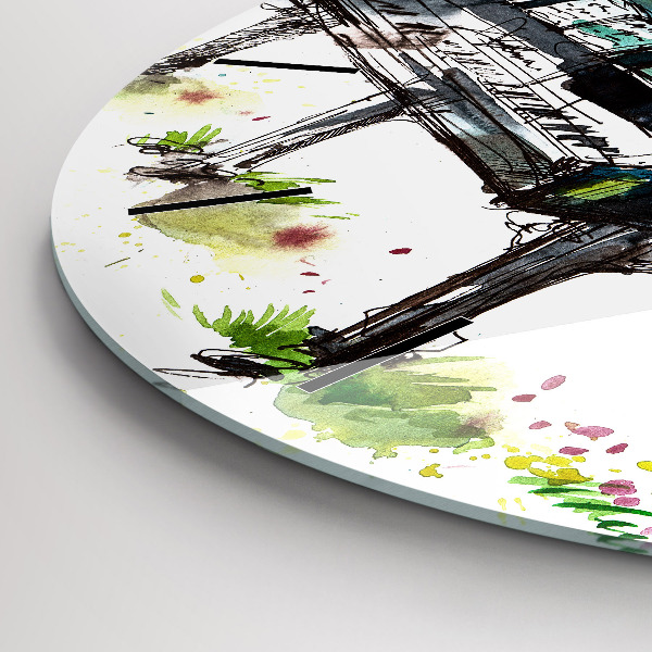 Reloj de pared redondo Ilustración de las 4 estaciones