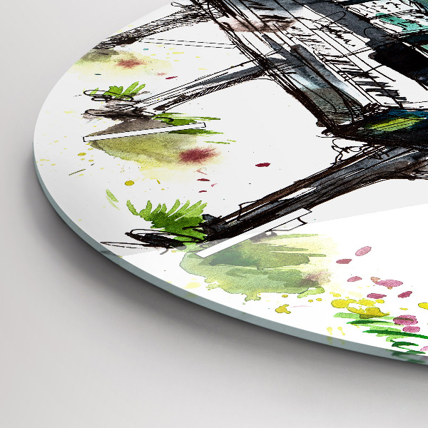 Reloj de pared redondo Ilustración de las 4 estaciones