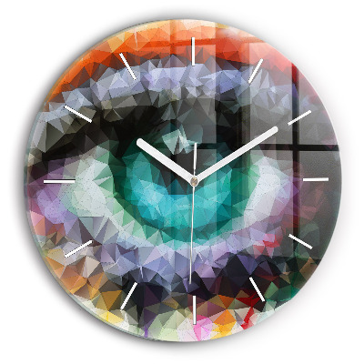 Reloj de pared redondo Ojo humano coloreado