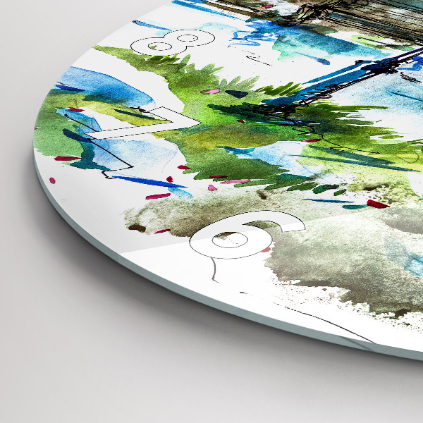 Reloj redondo pared Primavera pintoresca