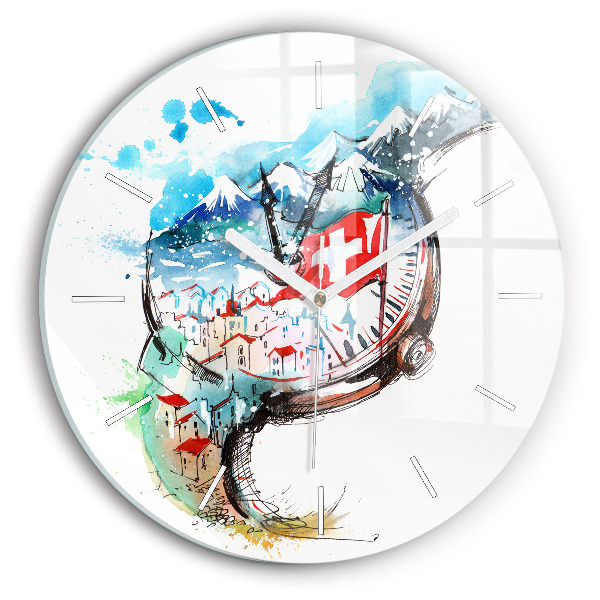 Reloj de pared redondo Reloj suizo