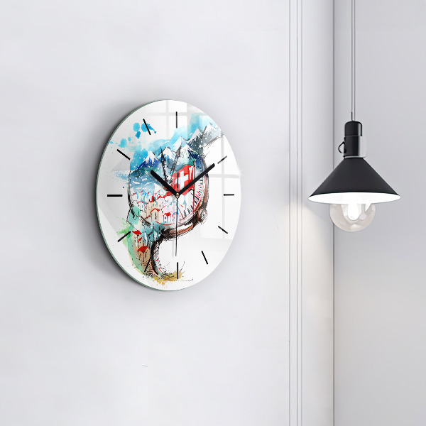 Reloj de pared redondo Reloj suizo