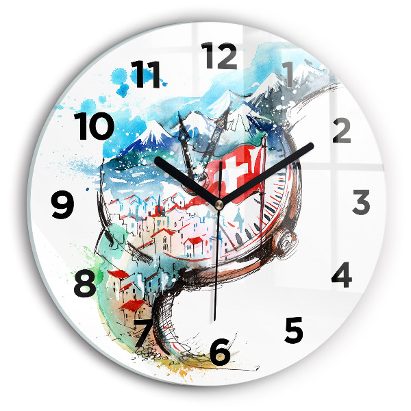 Reloj de pared redondo Reloj suizo
