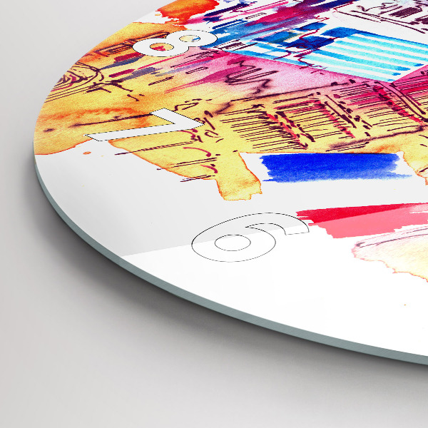 Reloj redondo pared Países atractivos del mundo