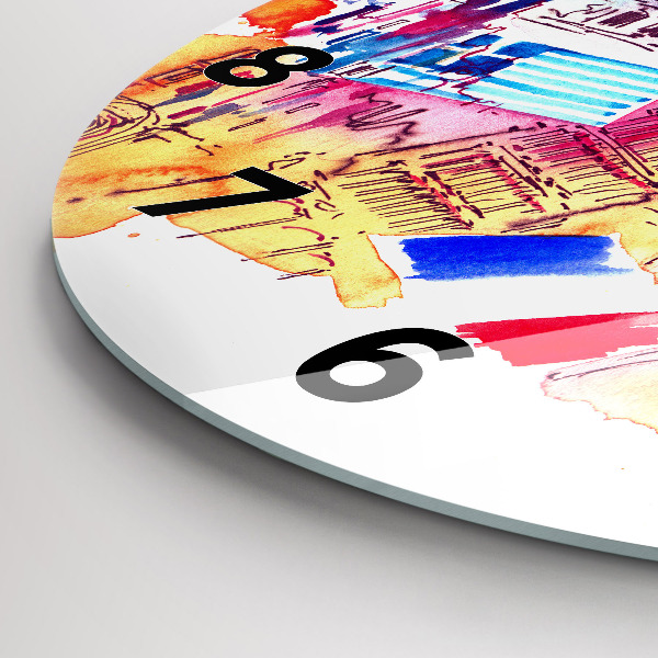 Reloj redondo pared Países atractivos del mundo