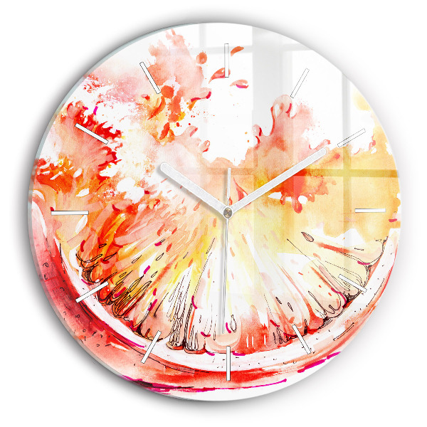 Reloj redondo pared Naranja pintada
