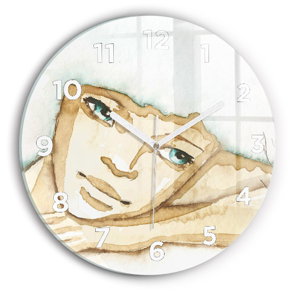 Reloj de pared redondo Retrato de mujer
