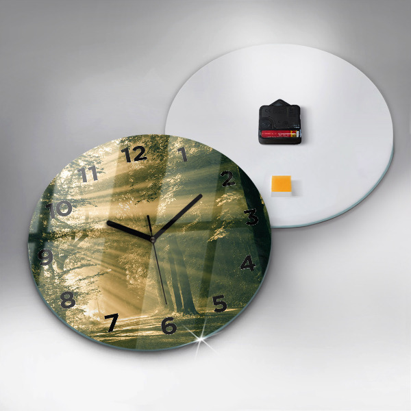 Reloj de pared redondo Bosque de rayos de sol