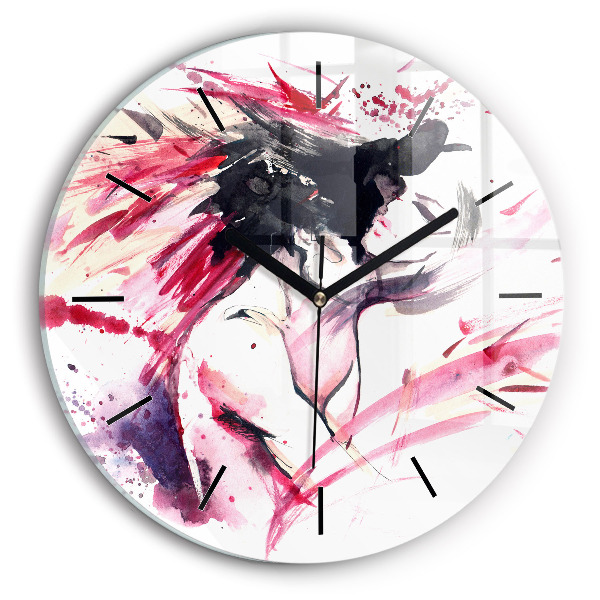 Reloj de pared redondo Amantes abstractos